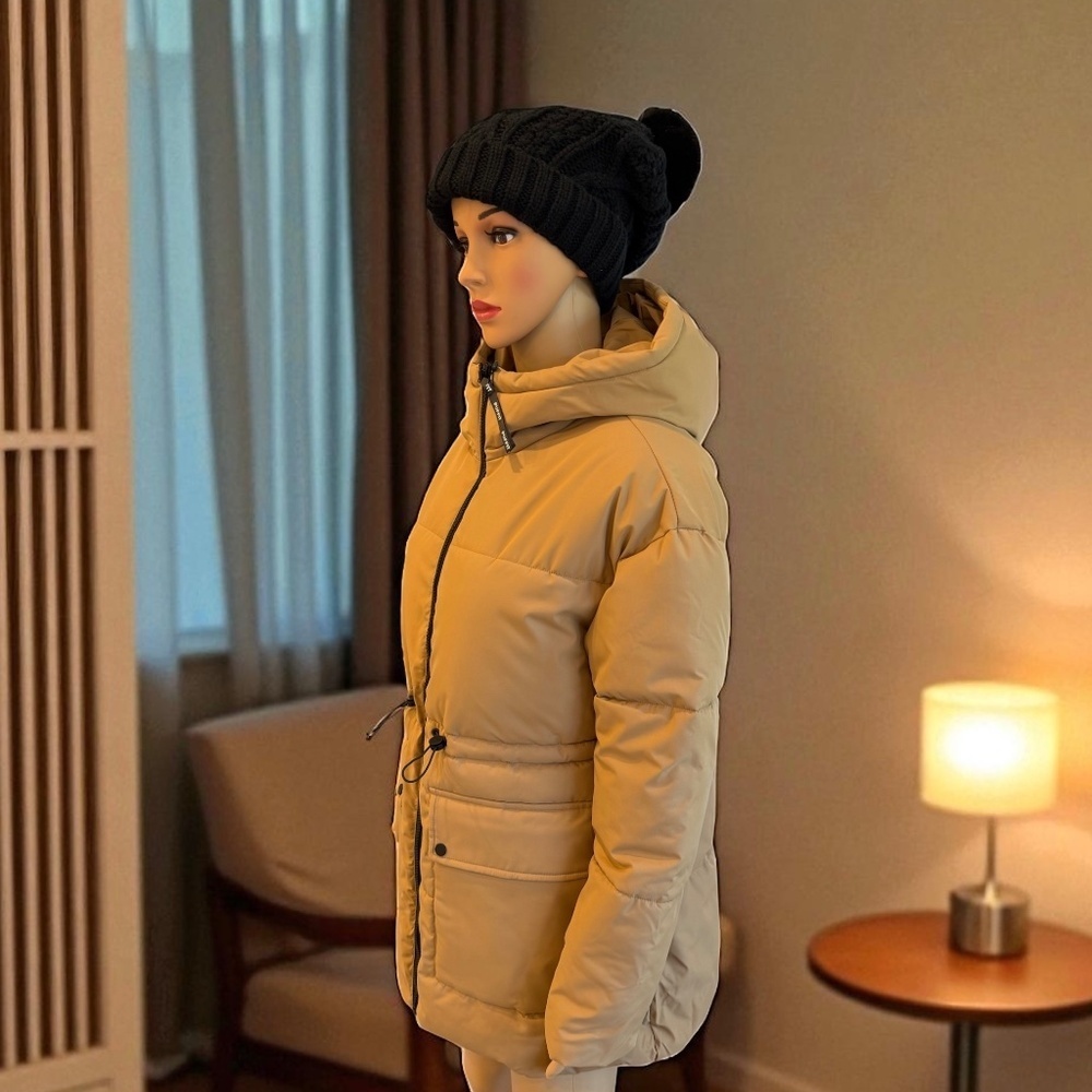 Puffit Hooded Puffer Jacket With Large Pockets. NWT. - Picture 4 of 11